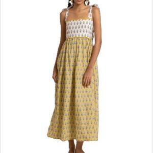 Daydress Sleeveless Spaghetti Strap Cotton Floral Tie Detail Lotta Dress. NEW.